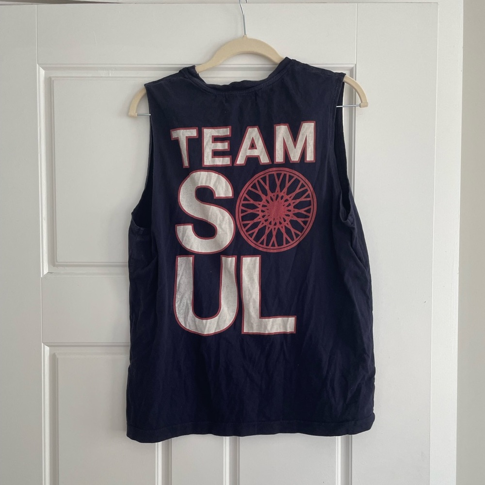 Soul Cycle cut off work out tee